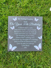 Butterfly Birthday memorial plaque