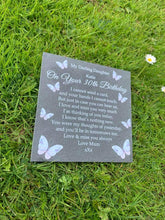 Butterfly Birthday memorial plaque