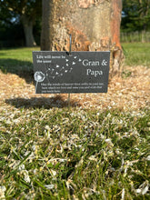 Dandelion Memorial Garden slate plaque with hanging hook