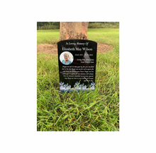 Forget me not temporary headstone with photo