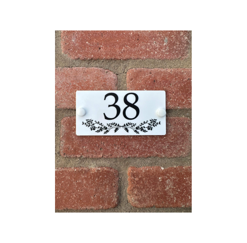 Acrylic house sign ivy small