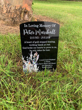 Kingfisher floral temporary headstone