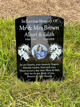 Lily temporary headstone with photo