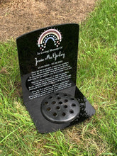 Rainbow temporary headstone with Base