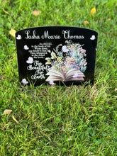 Floral book of life temporary headstone