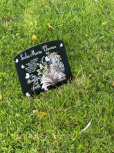 Floral book of life temporary headstone