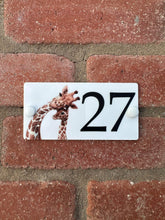 Acrylic house sign giraffe small