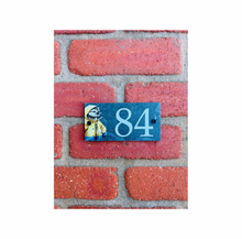 Number slate house sign duck small