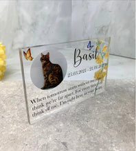 Floral Pet memorial acrylic block