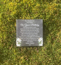 Floral Birthday memorial plaque