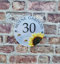 Sunflower acrylic house sign