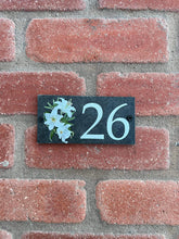 Number slate house sign lilly small