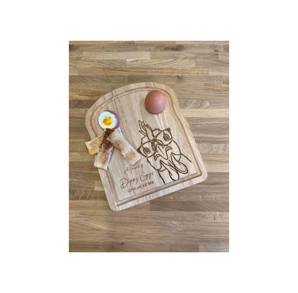 Dippy egg board chicken