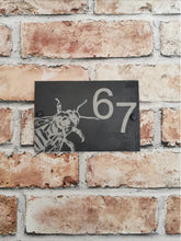 Half bee slate house sign
