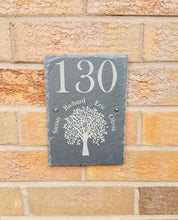 Family tree slate house sign