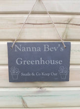 Garden greenhouse slate sign