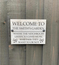 Welcome to the garden acrylic sign