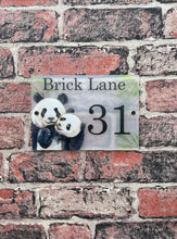 Panda acrylic house sign