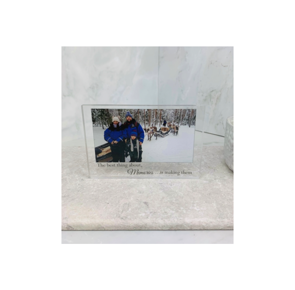 The best thing about memories acrylic block