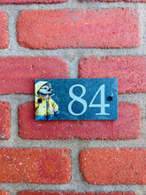 Number slate house sign duck small