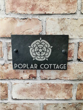 Lancashire rose slate house sign