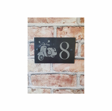 Scooter slate house sign