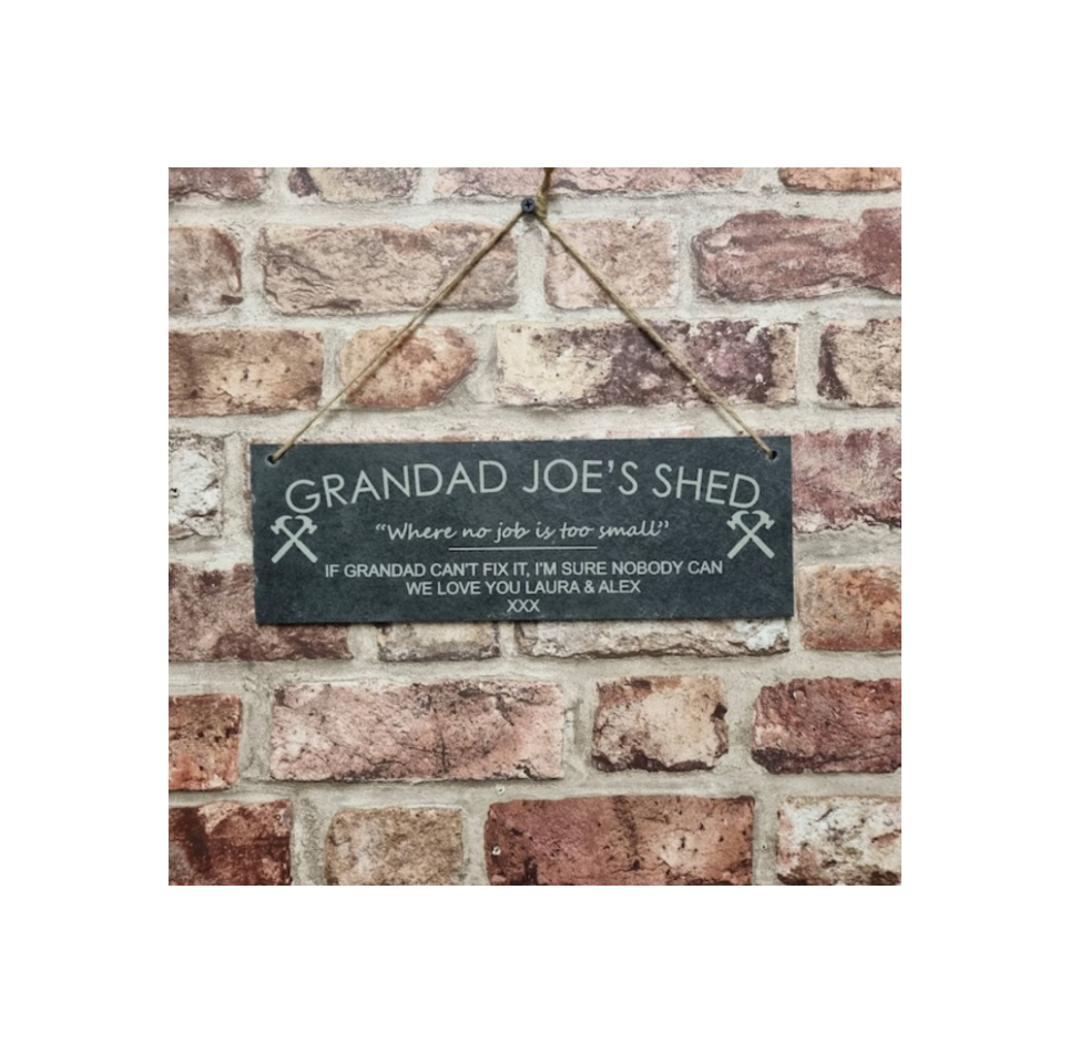If grandad can’t fix it garden slate sign