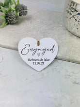 BOGOF Engaged hanging heart keepsake